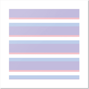 Pastel Stripe Pattern Posters and Art